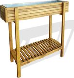 vidaXL - Plantenbak - verhoogd - massief - acaciahout - en - zink