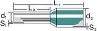 Weidmüller 9026050000 Cosses 0.25 mm² Partiellement isolé Bleu clair 500 pièce(s)
