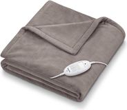 Merkloos / Sans marque ShopGlobe Elektrische Deken - Warmtedeken - Elektrische Bovendeken - 6 Standen - Taupe