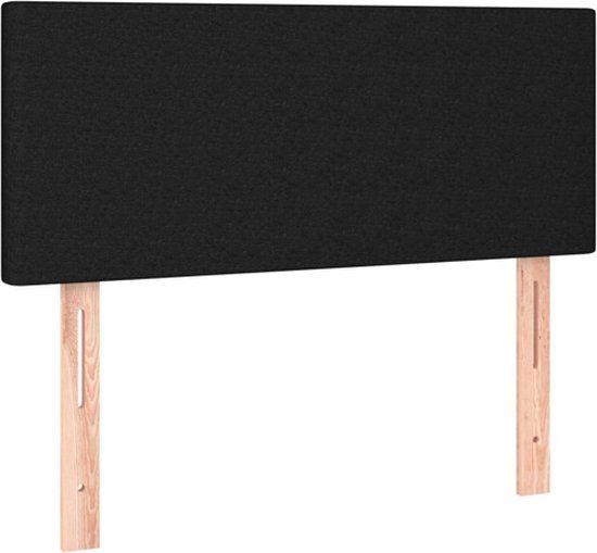 vidaXL Hoofdbord - Zwart - Stof - 100x5x78/88 cm