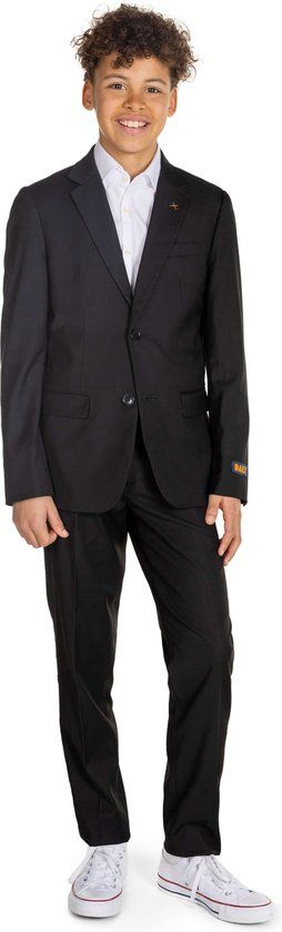 OppoSuits Daily Deep Black Kostuum - Zwart - Maat 146/152