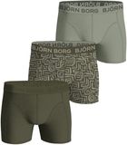 Bjorn Borg Björn Borg Boxershorts Cotton Stretch 3-pack Groen/Print Mannen XL