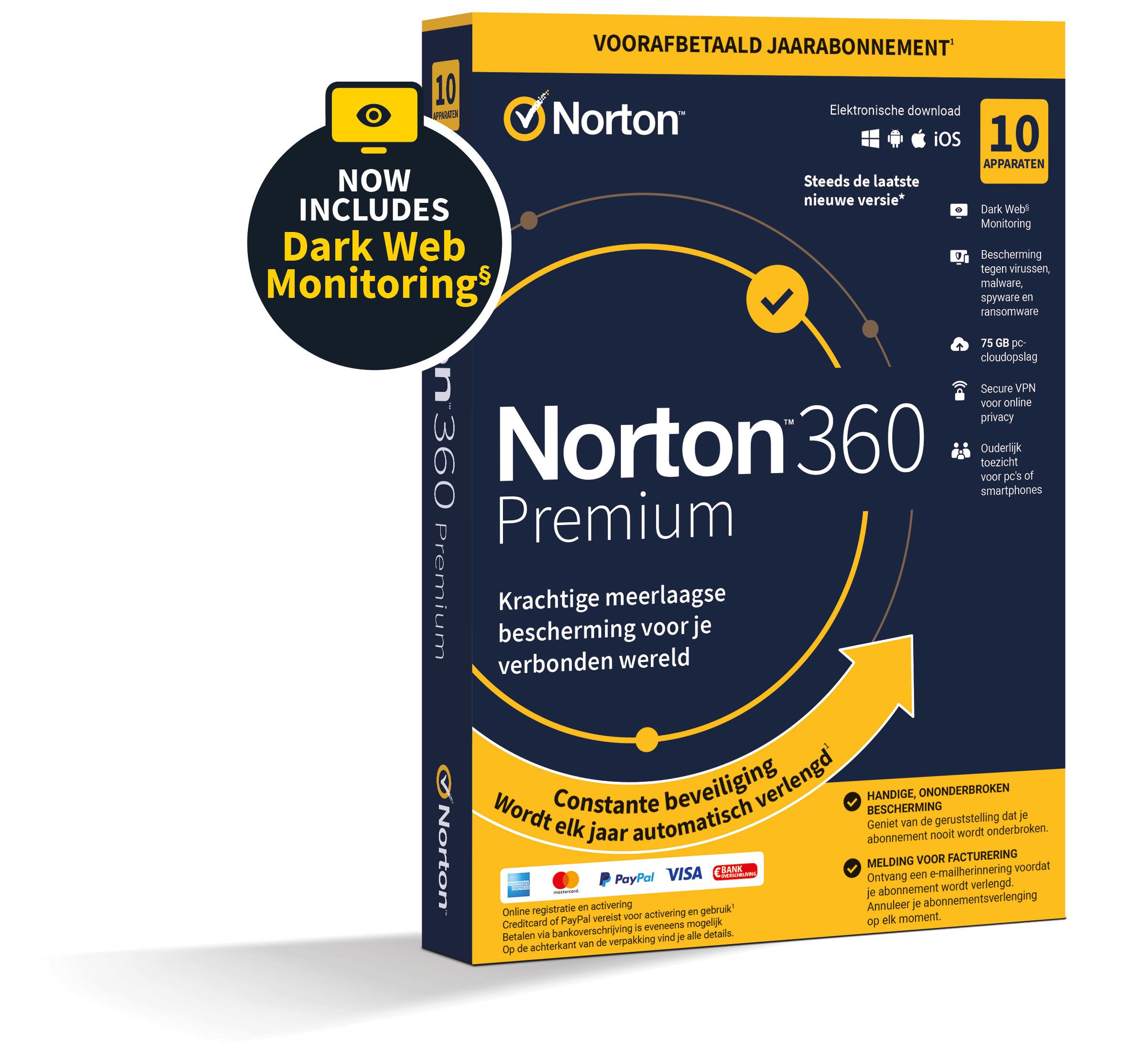 Norton 360 Premium | 10 Apparaten | 1 Jaar | 2021