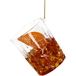 HD Collection Ornament kerstbal Cocktail Old Fashioned Glas Bruin 7.5 cm