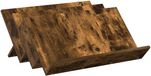 vidaXL - Tijdschriftenrek - Rook - Eiken - 65 x 53 x 28,5 cm - Bewerkt hout