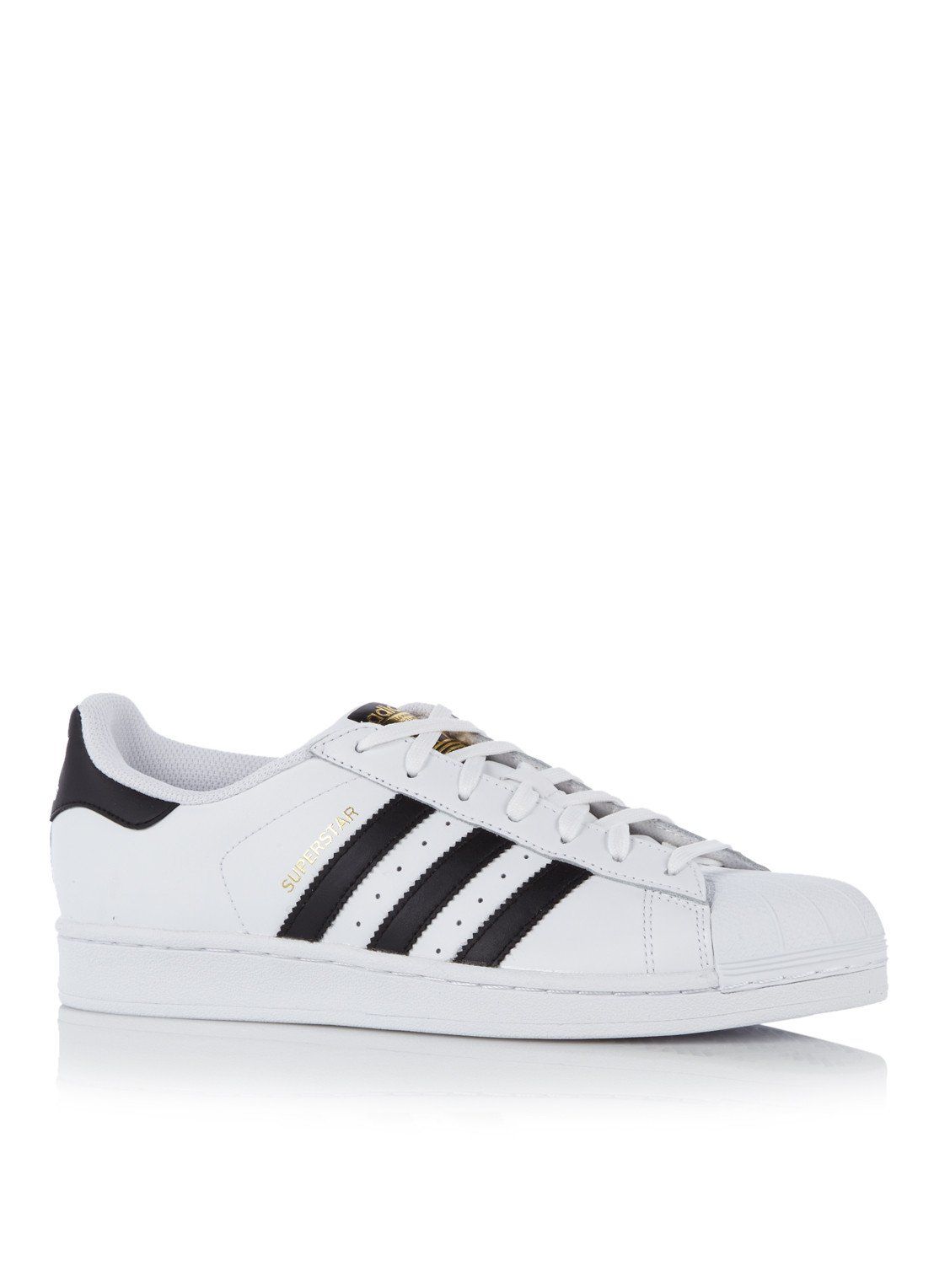 Adidas Superstar sneaker van leer - zwart/wit - maat 40