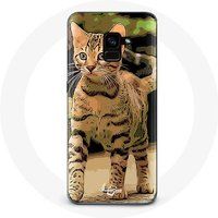 Maniacase Etui voor Samsung Galaxy A8 Plus Bengaals cartoon katten