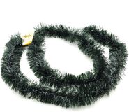 Merkloos / Sans marque Kerstslinger - 3x - dennenslinger - dun - donkergroen - 2 mtr x 7 cm - kunststof