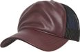 Flexfit Synthetic Leather Trucker maroon/blk one size Trucker pet - Rood/Zwart