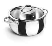 Lacor 79016 steelpan met deksel, 1,2 l, RVS, Zilver