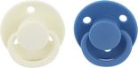 Nûby Ronde Kersvormige Fopspeen met Nopjes - 2 stuks - Wit/Blauw - 6-36 maanden