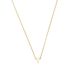 LUXENTER 18K Gouden Alfabet Ketting - Letter T