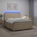 Maison Exclusive - Lit boxspring avec matelas Crème 140 x 190 cm en tissu