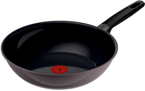 Tefal Ceramic Control Grey - Wokpan - 28 cm - Keramisch - Inductie - PFAS vrij - Geschikt voor gebruik met metalen spatels