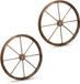 Relaxdays Roue de chariot en bois - set de 2 - Ø 75 cm