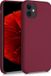 kwmobile telefoonhoesje geschikt voor Apple iPhone 11 - Hoesje met siliconen coating - Smartphone case in rabarber rood
