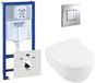 Villeroy & Boch Avento Toilet inclusief inbouwreservoir en bedieningsplaat Rangement vertical/horizontal - chrome mat (blanc)
