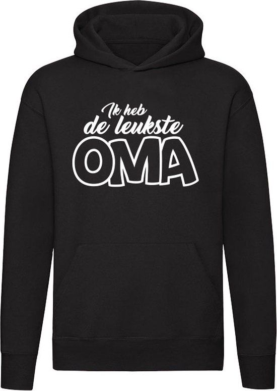 Sol's Zwarte Unisex Hoodie - Ik heb de leukste oma - Moederdag Cadeau
