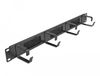 DeLOCK 66489 Borstelpaneel 1U Zwart Metaal/Nylon 48,3 cm (19")