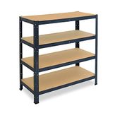 Shelfplaza HOME metalen stellingkast - 100x50x60 cm - antraciet - 4 planken