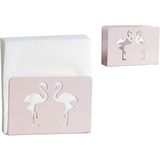 B and B Servethouder Flamingo, meerkleurig, eenheidsmaat