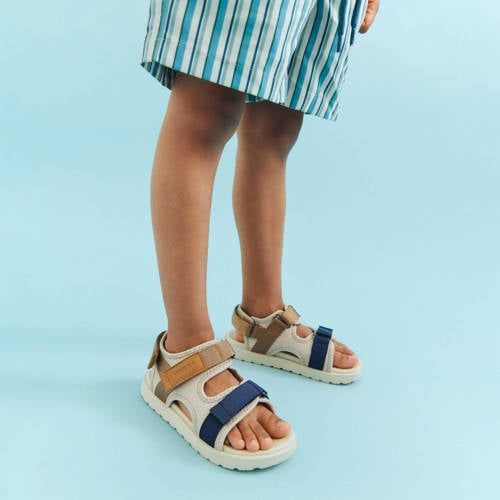 Wheat sandalen beige/bruin/blauw