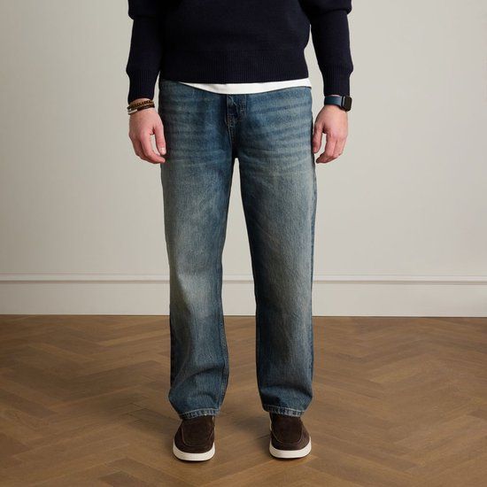 Manfield Bruine suède loafers - Maat 46
