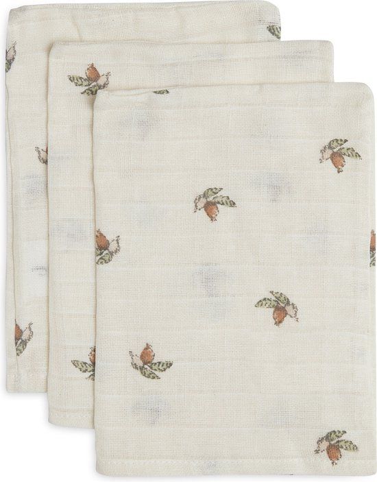 Jollein Hydrofiel Washandjes - Rosehip - 3 stuks