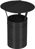 KOTARBAU® Schoorsteenkap, Verzinkt Staal en Poedergecoat Staal, 130 mm, Zwart