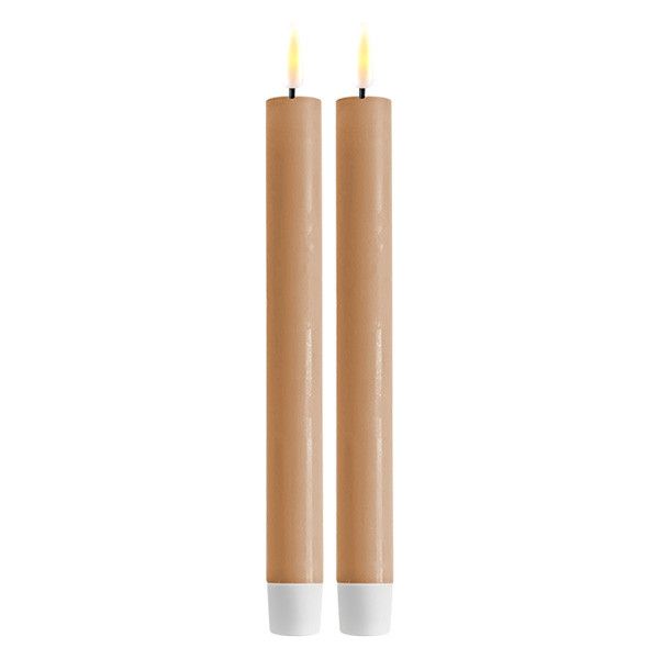 LED Dinerkaars 24 cm - Caramel - 2 stuks - Deluxe HomeArt
