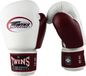 Twins Special Bokshandschoenen BGVL-3 – Echt Leer – Wit/Bordeaux Rood – 14 oz