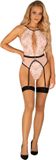OBSESSIVE Lilines Teddy Nude/Zwart S/M L/XL