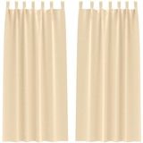 vidaXL Rideaux occultants à œillets 2 pcs Crème 245 x 140 cm