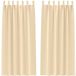 vidaXL Rideaux occultants à œillets 2 pcs Crème 245 x 140 cm