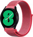 By Qubix - Sport Loop nylon bandje - Donkerroze - Geschikt voor Garmin Forerunner 970 / 570 (47mm) / 255
