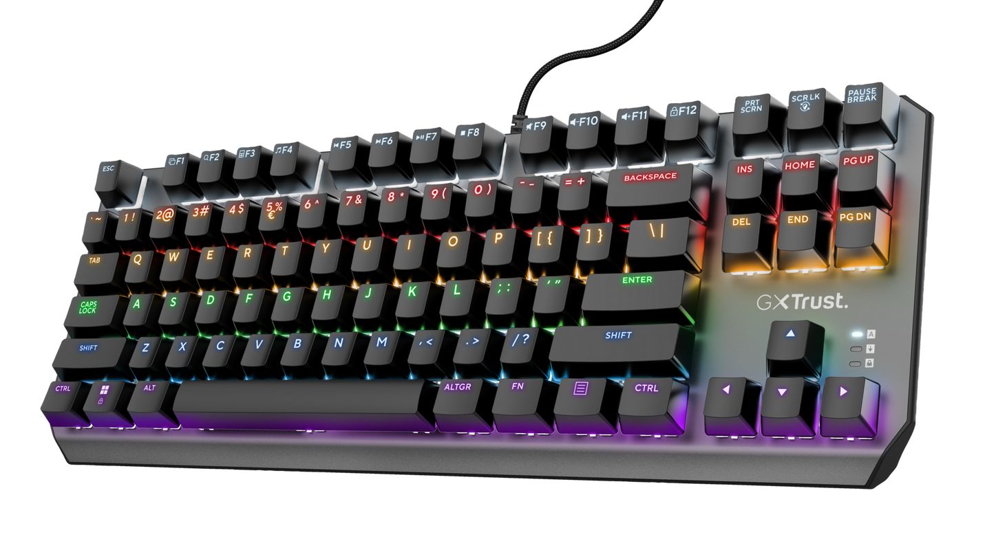Trust GXT 834 Callaz TKL Gaming Toetsenbord - Mechanisch - AZERTY Frans - RGB - Zwart