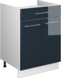 Vicco Fame-Line Onderkast Donkerblauw hoogglans/Wit 60 cm