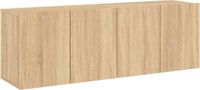 vidaXL Tv-meubels 2 st wandgemonteerd 60x30x41 cm sonoma eikenkleurig