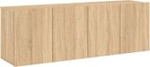 vidaXL Tv-meubels 2 st wandgemonteerd 60x30x41 cm sonoma eikenkleurig
