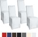 Beautissu Leona - Set van 4 Stoelhoes Stretch 45x90 cm - Wit