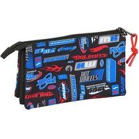 Safta Hot Wheels Etui voor kinderen, ideaal voor kinderen op schoolleeftijd, comfortabel en veelzijdig, kwaliteit en duurzaamheid, 22 x 3 x 12 cm, Meerkleurig, M, Casual