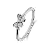Lucardi Kinder Zilveren ring met vlinder - Ring - 925 Zilver - Zilverkleurig - 15.50 / 49 mm