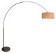 Steinhauer Booglamp Sparkled Light 4754CA cacao met beige kurkstructuur kap