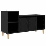 vidaXL TV-kast, 100 x 35 x 55 cm, Zwart eiken, Bewerkt hout