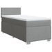 VidaXL Boxspringbed met matras, lichtgrijs, 180x200 cm, gestoffeerd