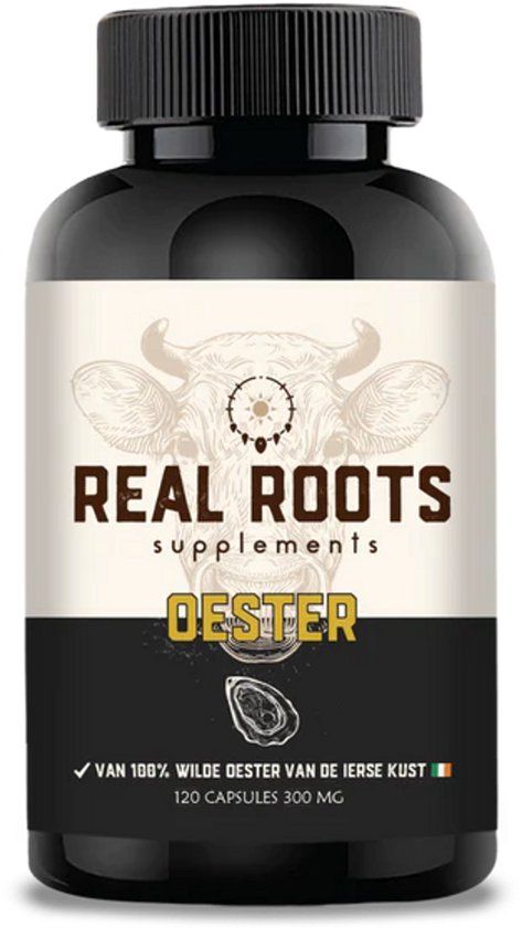 Real Roots Oester capsules - Supplement - Rijk aan zink, vitamine B12, koper, selenium, jodium en chroom - 120 stuks