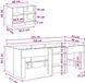 vidaXL Loft Bed Frame met Kast met plank 3 st Oud hout Bewerkt hout