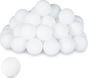 Relaxdays beer pong balletjes - set van 144 - kunststof - tafeltennisballetjes - Ø 40 mm - wit