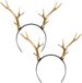 Boland Carnaval verkleed Tiara/diadeem - 2x - hert/rendier gewei - dames/meisjes - Fantasy/elfjes thema