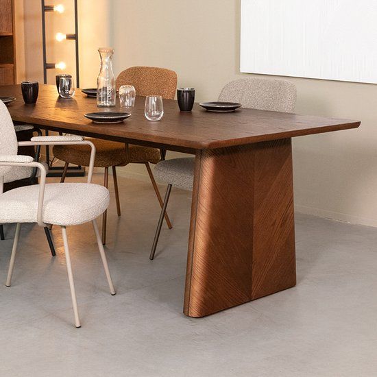 LABEL51 Eetkamertafel Jule - Bruin - Eiken - 240 cm